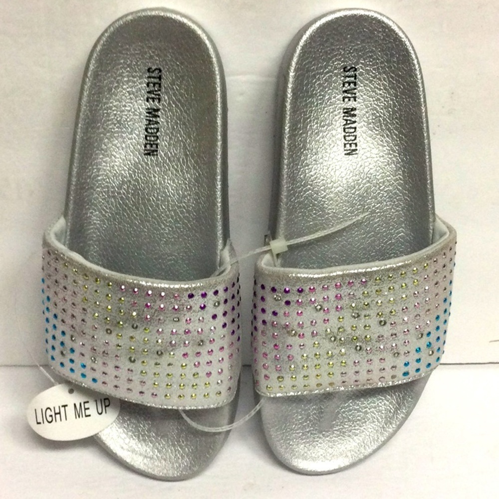 Steve Madden Girls Slides Sandals Shoes Size 4 NEW
